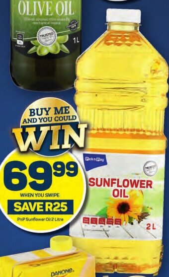 Pick n Pay PnP Sunflower Oil 2 Litre offer