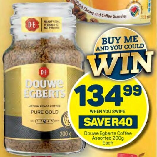Douwe Egberts Coffee Assorted 200g Each offer at Pick n Pay