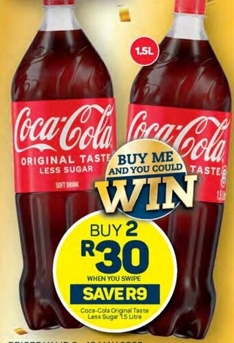 Pick n Pay Coca-Cola Original Taste Less Sugar 1.5 Litre offer