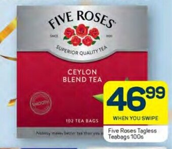 Pick n Pay Five Roses Tagless Teabags 100s offer