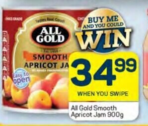 Pick n Pay All Gold Smooth Apricot Jam 900g offer
