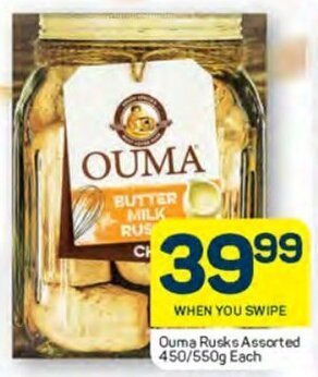 Pick n Pay Ouma Rusks Assorted 450/550g Each offer