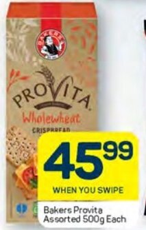 Pick n Pay Bakers Provita Assorted 500g Each offer
