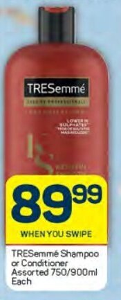 Pick n Pay TRESemmé Shampoo or Conditioner Assorted 750/900ml Each offer