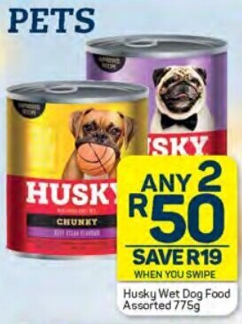 Pick n Pay Husky Wet Dog Food Assorted 775g offer