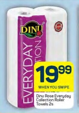 Pick n Pay Dinu Rose Everyday Collection Roller Towels 2s offer