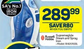 Pick n Pay Russell Hobbs Supremeglide Steam and Spray Iron offer