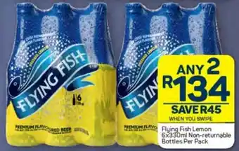 Pick n Pay Flying Fish Lemon 6x330ml Non-returnable Bottles Per Pack offer