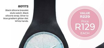Honey Fashion Accessories Black silicone bracelet style watch. offer