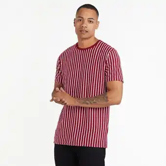 Markham Mkm red/white vertical crew neck stripe t-shirt offer