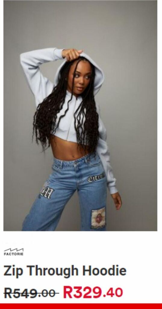 Factorie on sale cropped hoodie