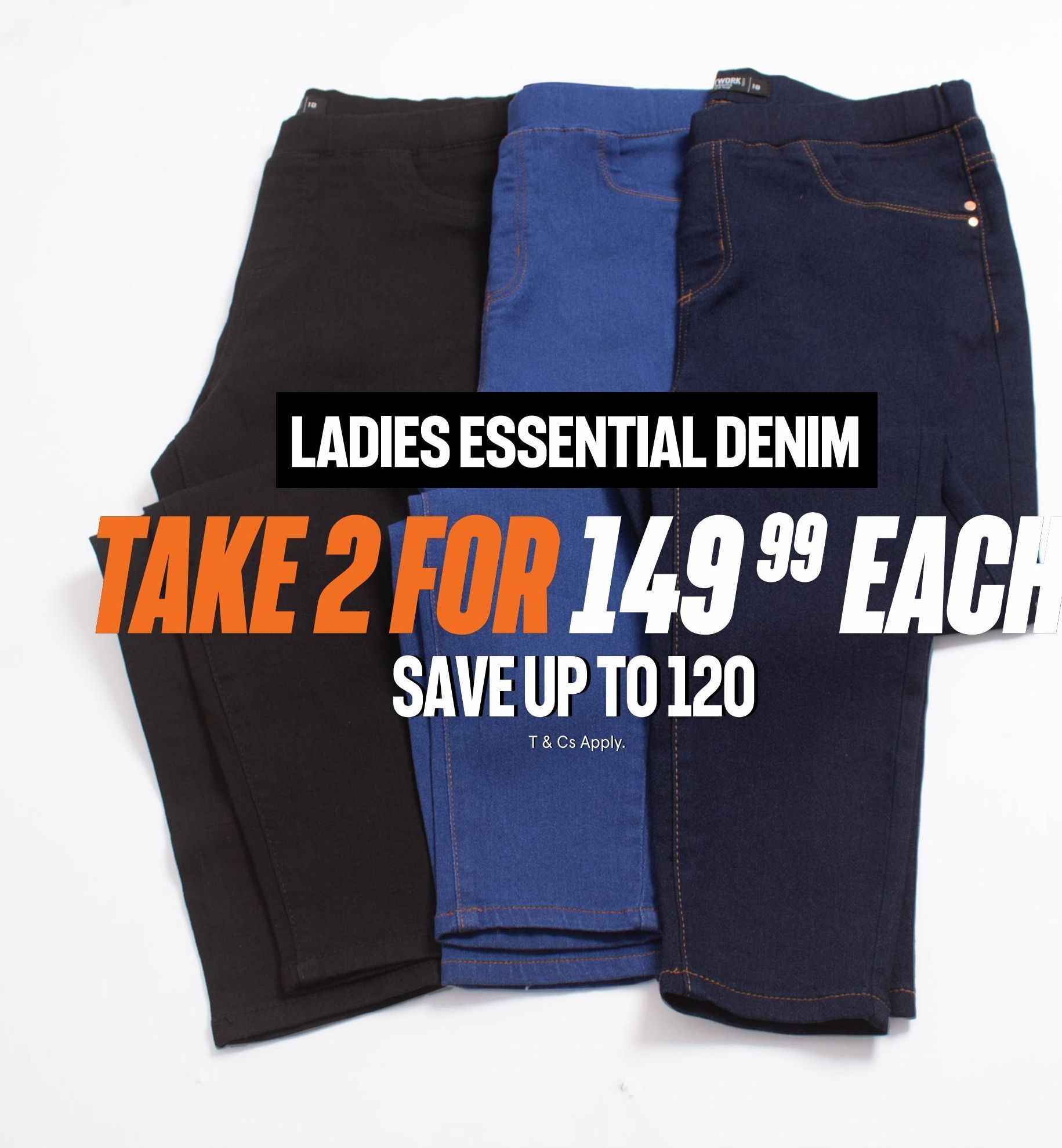 Ladies essential denim offer at Jet
