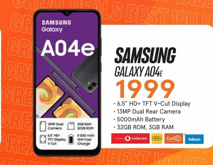 Samsung galaxy a04e offer at Jet