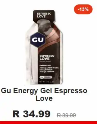 Gu energy gel espresso love
