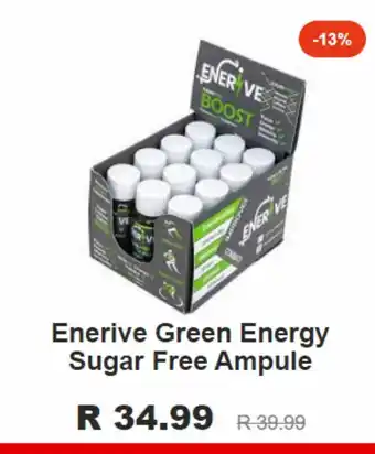 Enerive green energy sugar free ampoule