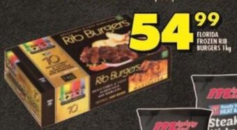 Shoprite FLORIDA FROZEN RIB BURGERS 1kg offer
