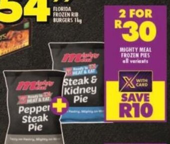 Shoprite MIGHTY MEAL FROZEN PIES all variants offer