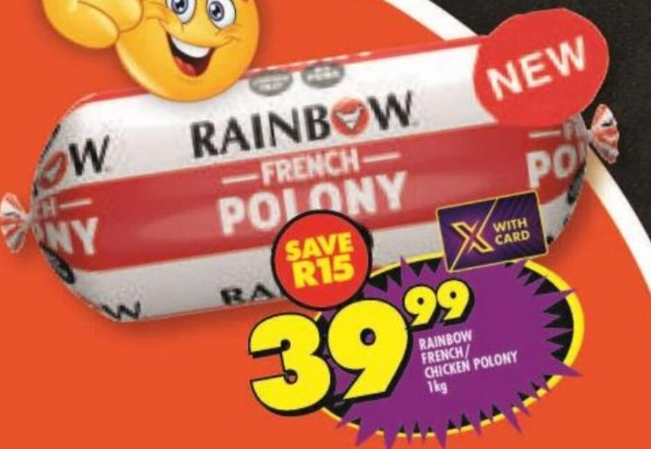 RAINBOW FRENCH/ CHICKEN POLONY 1kg offer at Shoprite