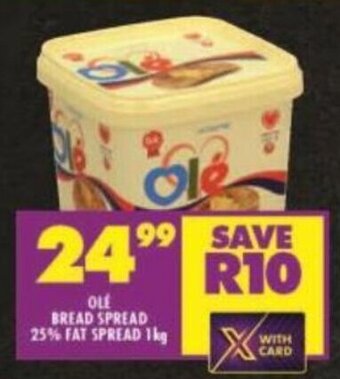 Shoprite OLE BREAD SPREAD 25% FAT SPREAD 1kg offer