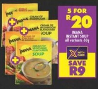 Shoprite IMANA INSTANT SOUP all variants 60g offer