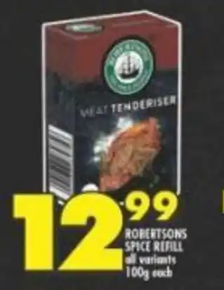 Shoprite Robertsons Spice Refill all variants 100g each offer