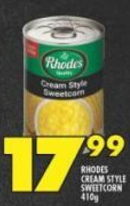 Shoprite RHODES CREAM STYLE 410g offer
