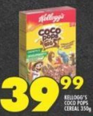 Shoprite KELLOGG'S COCO POPS CEREAL 350g offer