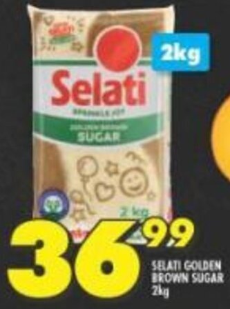 Shoprite SELATI GOLDEN BROWN SUGAR 2kg offer