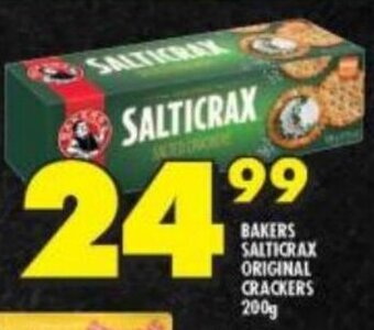 Shoprite BAKERS SALTICRAX ORIGINAL CRACKERS 200g offer