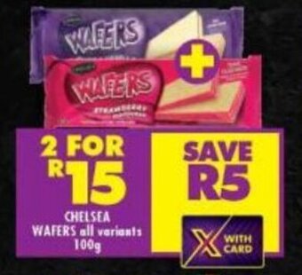 Shoprite CHELSEA WAFERS all variants 100g offer