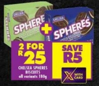 Shoprite CHELSEA SPHERES BISCUITS all variants 180g offer