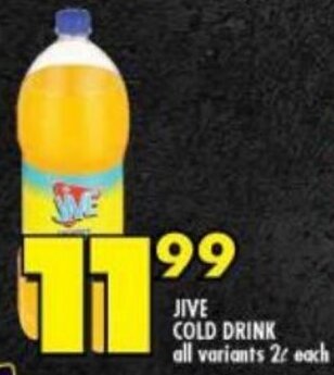 JIVE COLD DRINK all variants 2L each