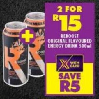 Shoprite REBOOST ORIGINAL FLAVOURED ENERGY DRINK 500ml offer