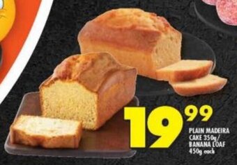 Shoprite PLAIN MADEIRA CAKE 350g/ BANANA LOAF 450g each offer