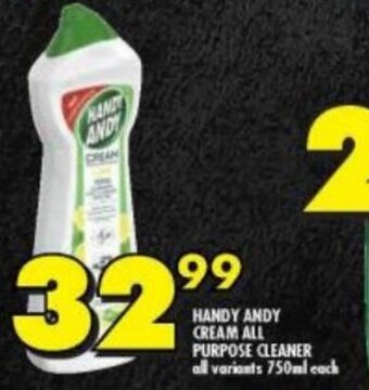 Shoprite HANDY ANDY CREAM ALL PURPOSE CLEANER all variants 750ml each offer
