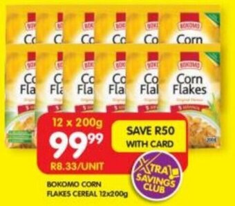Shoprite BOKOMO CORN FLAKES CEREAL 12x200g offer