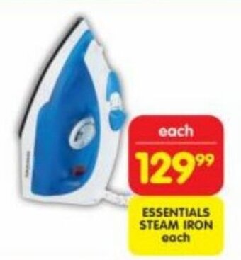 Shoprite ESSENTIALS STEAM IRON each offer