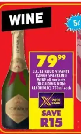 Shoprite J.c le roux vivante range sprakling wine all variants offer