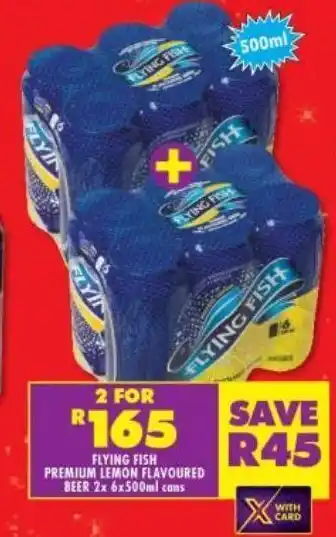 Shoprite Flying fish premium lemon flavoured beer 2x 6x500ml offer