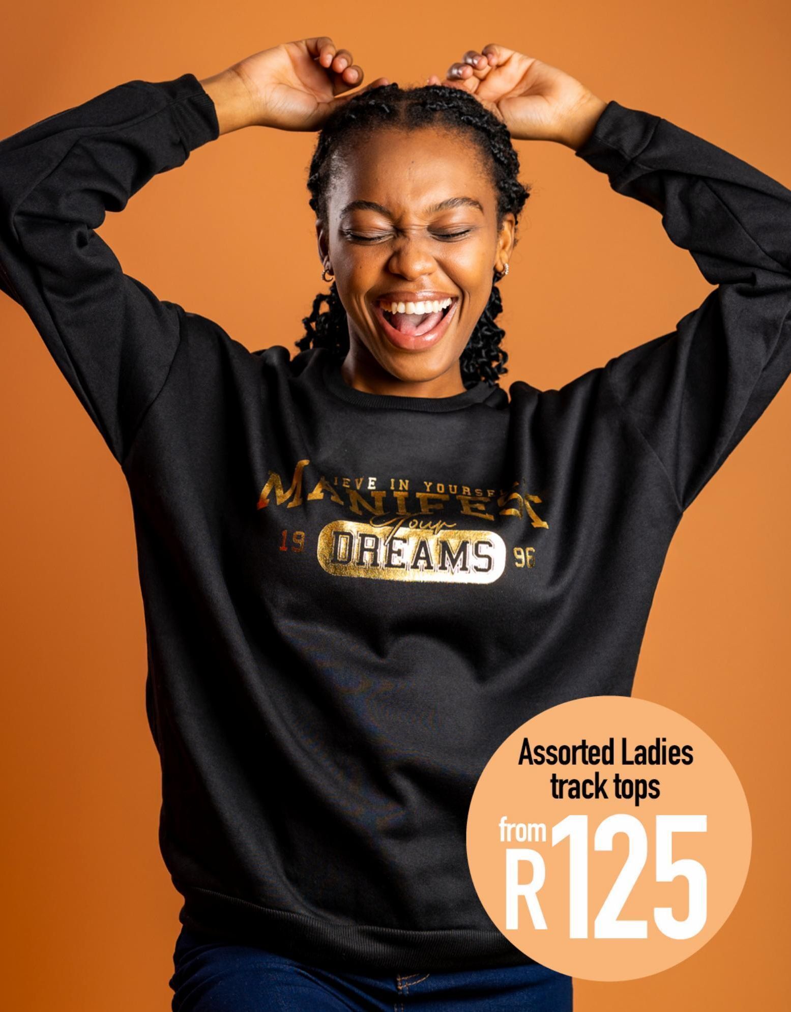 Assorted ladies track tops offer at JAM Clothing