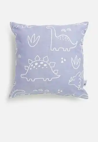 Dino cushion cover -blue & white