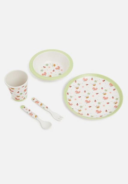 Superbalist Children eating set - white & green offer