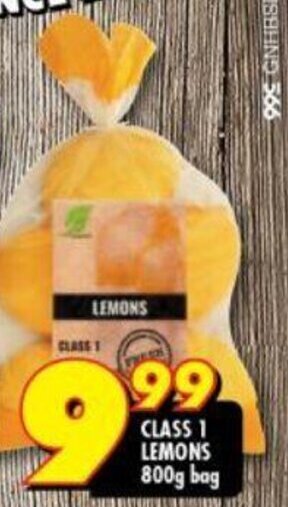 Shoprite CLASS 1 LEMONS 800g bag offer
