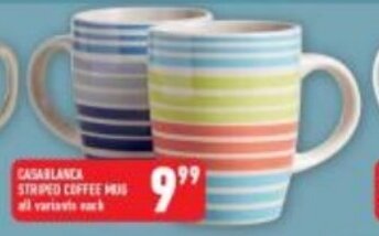 Shoprite CASABLANCA STRIPED COFFEE MUG offer