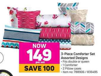 Game 3 piece comforter set assorted designs-per set offer