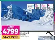 Game Hisense 43 (103cm) a6h uhd smart tv offer