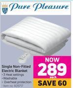 Game Pure pleasure single non fitted electric blanket offer