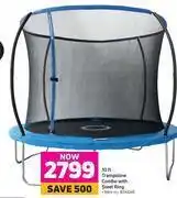 Game 10ft trampoline combo with steel ring offer