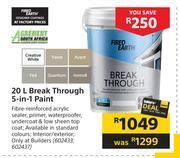 Builders Warehouse Fired earth break through 5 in 1 paint-20l offer