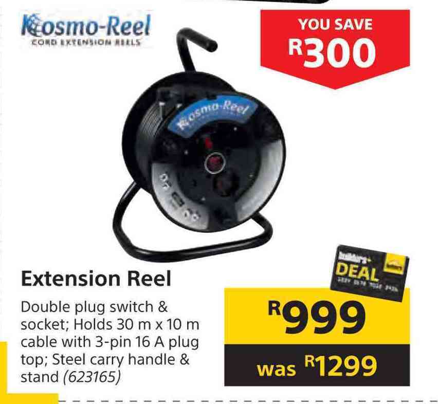Kosmo reel extension reel offer at Builders Warehouse